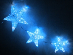 Световая 3D фигура звезды PHS-066W-220V 300 BLUE+WHITE led